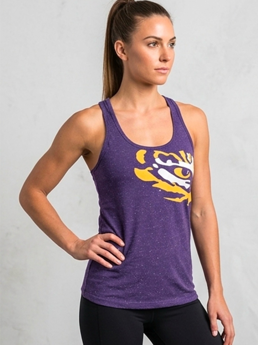 LSU Tigers Tank Top by Rivalry Threads White Polka Dot Small